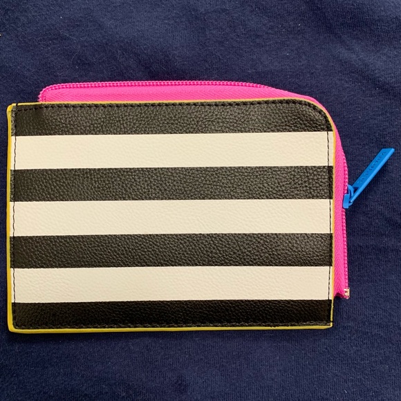 NWOT NEVER USED Sephora stripe pocket wallet pouch